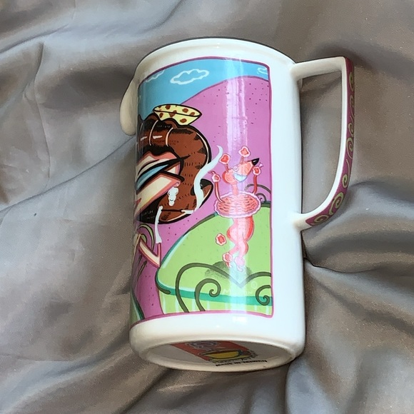 Vintage Martin Ansola art Paris couple with coffee whimsical pitcher - Picture 6 of 13